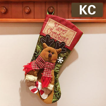 Chaussettes décoratives de noël, cadeaux de réveillon de noël, pendentifs d'arbre de noël pour enfants, sacs à bonbons